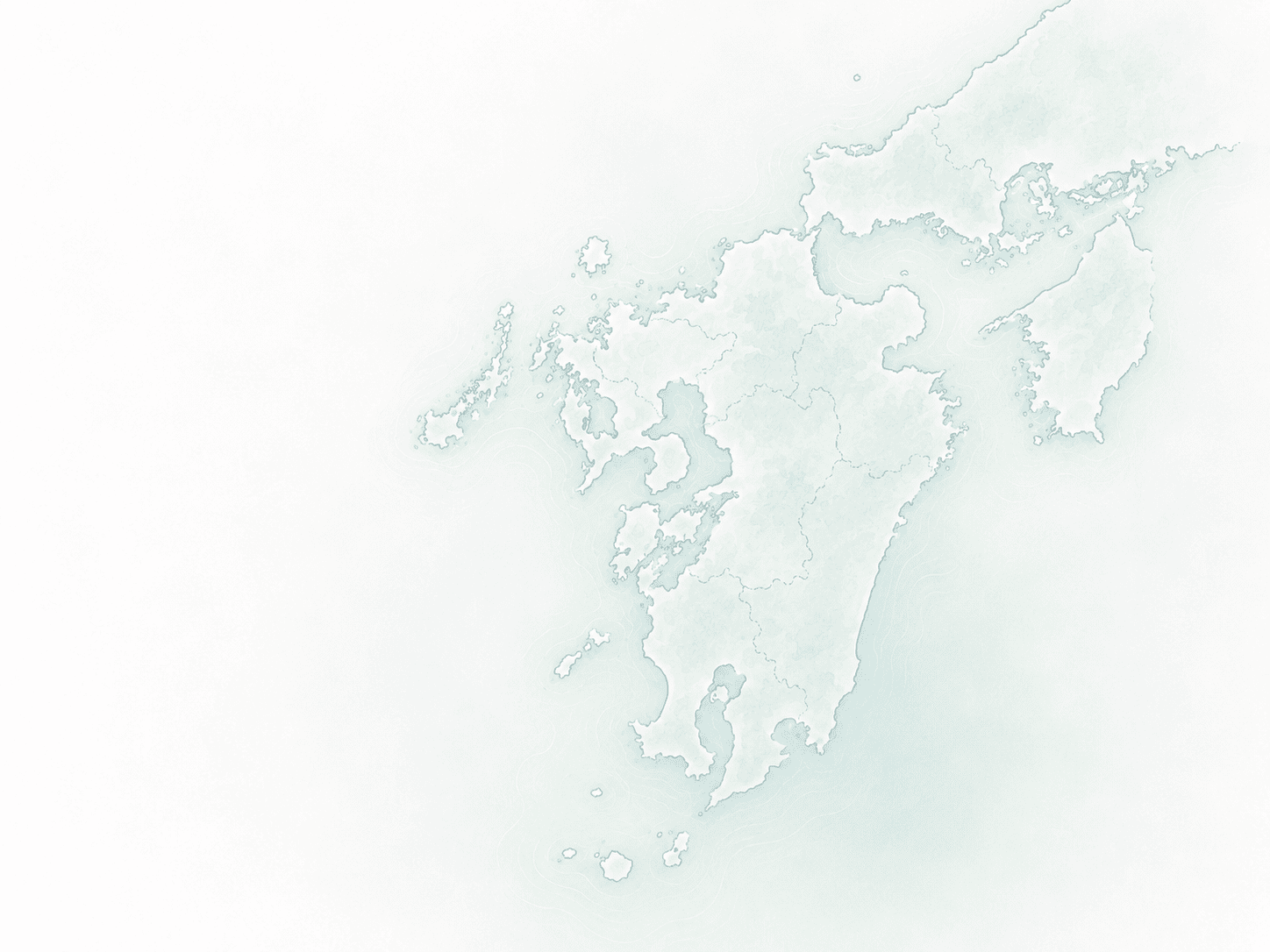 九州・山口エリアの地図イラスト